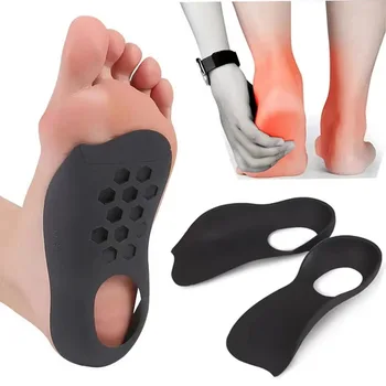 1 Пара Невидимых стелек для поддержки свода стопы при подошвенном фасциите, Ортопедические стельки для ног O / X, Коррекция ног