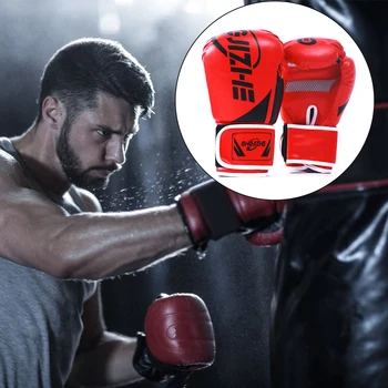 1 Пара боксерских перчаток с подкладкой, тренировочные дышащие боксерские рукавицы