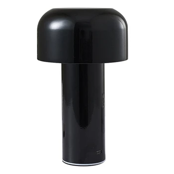 1 комплект Настольная лампа с грибным прикосновением для бара в спальне Настольная Декоративная Атмосферная лампа Ночник Перезаряжаемый USB Черный
