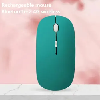 1 шт. Перезаряжаемая беспроводная мышь Bluetooth 2,4 G USB-мыши для Android, планшетный компьютер с Windows, портативный компьютер для IPAD Mobile