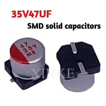 10 шт. Новых твердотельных конденсаторов SMD 35V47UF Объемом 6,3x5,8 мм; патч-твердотельные конденсаторы с высокой термостойкостью