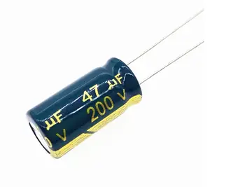 10 шт./лот 200 В 47 МКФ 10*20 20% радиальный алюминиевый электролитический конденсатор 47000nf 20%