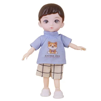 16-сантиметровая кукла для рисования глаз BJD для маленького мальчика и кукла на шарнирах для одежды, множество подвижных соединений, игрушки для переодевания своими руками для девочек