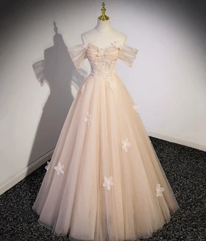 17100 #IENA Fairy Sweetheart, пышные платья с милыми цветами с открытыми плечами, Классическое элегантное вечернее платье, вечернее платье для выпускного вечера