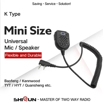 2-контактный Микрофон для рации 3-5 мм 2-5 мм Микрофон с Зажимом для Этикетки Замена Запасных Частей Двусторонней Радиосвязи для Baofeng UV5R V2