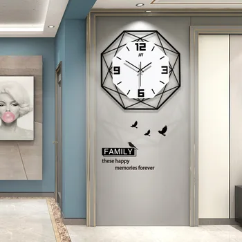 2020 Nordic fashion clock настенные часы для гостиной креативные часы бытовые металлические украшения кварцевые часы цифровые настенные часы