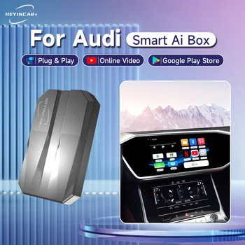 2023 НОВЫЙ HEYINCAR Smart AI Box Android Auto Wireless CarPlay для Audi A3/4/5/6/7 Q3/4/5/7 Netflix Iptv YouTube Mini Car Play