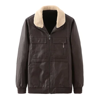 2023 Осенне-зимняя меховая интегрированная мужская плюшевая меховая куртка с множеством карманов и теплая куртка для мужчин