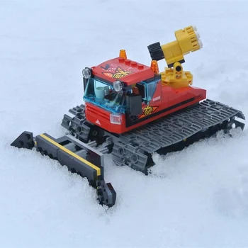 209 шт., Снегоуборочная машина, Лыжные строительные блоки, подходят для 60222 Кирпичей, Игрушки для детей