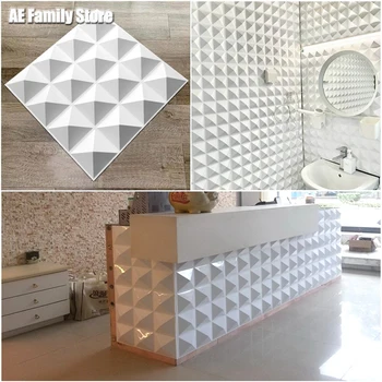 30x30 см 3D трехмерная 3D плитка панель плесень штукатурка 3D наклейки на стены гостиная обои фреска водонепроницаемая ванная комната кухня
