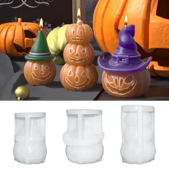 3D форма для тыквы, Тыквенный торт на Хэллоуин, Шоколадный мусс, форма для мороженого, силиконовая форма для тыквенных свечей, Многоразовая форма для свечей DIY