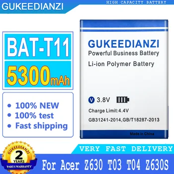 5300mAh Аккумулятор GUKEEDIANZI BAT-T11 BATT11 Для Acer Z630 T03 T04 Z630S Big Power Bateria