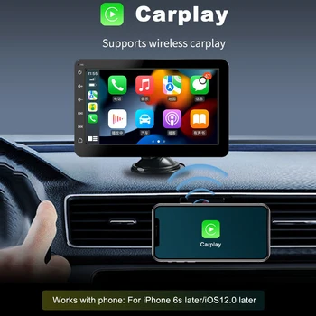 7-дюймовый автомобильный мотоцикл с GPS-навигацией CarPlay и Android Auto, портативная навигация, сенсорный экран GPS, дисплей мотоцикла, FM-передача