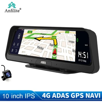 ADAS 4G видеорегистратор для автомобильного видеорегистратора черный ящик GPS Bluetooth 1080P Двойная камера ночного видения 1080P Камера заднего вида Рекордер DVR 24-часовой Парк Wi-Fi
