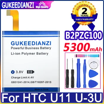 B2PZC100 5300 мАч Высококачественный Аккумулятор Мобильного Телефона Для HTC U-3U U11 Литий-полимерный Аккумулятор Большой Емкости Bateria