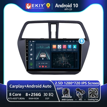 EKIY T8 Автомагнитола Для Suzuki SX4 2 S-Cross 2012-2016 Мультимедийный Видеоплеер Навигация GPS Android Auto CarPlay No 2 Din DVD