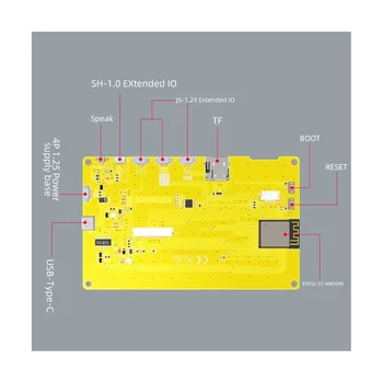 ESP32-S3 5-дюймовый IPS 800X480 RGB LCD TFT Дисплейный модуль HMI 8M PSRAM 16M Flash WIFI BT Smart Display MCU (без сенсорного экрана)