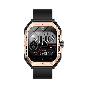 H22 Мужские смарт-часы для спорта на открытом воздухе с 2,02-дюймовым HD-экраном, Bluetooth-вызов, большая батарея емкостью 400 мАч, фитнес-трекер, умные часы