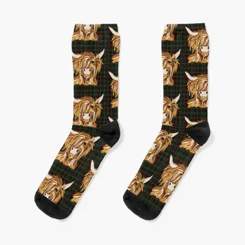 Highland Coo // Highland Coo Носки Женские носки в стиле хип-хоп, чулки для мужчин, Носки женские