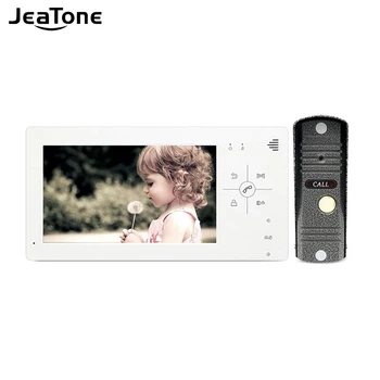 JeaTone 4,3/7-дюймовая камера 1200TVL HD Видеодомофон Домофон с Несколькими языками, Водонепроницаемый Дверной Звонок, простая установка