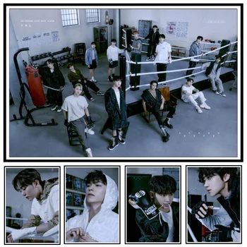 Kpop SEVENTEEN 10th Мини-альбом FML Плакат Наклейки на стену HD Фотопечать Корейская мода Милые мальчики плакат с изображением фанатов Подарки