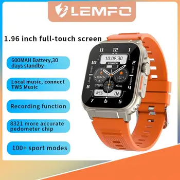LEMFO Новые Умные Часы Ultra Series 8 Smart Watch 2023 600 мАч С Большой Батареей BT 5,0 1,96 Дюймов С Большим Экраном Умные Часы Для Мужчин Женщин