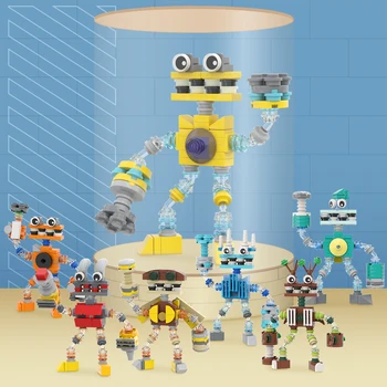 MOC Brick Sing Модель Wubbox Мини-Версия Furcorn Robot Suit 7 Сверхъестественных Монстров Строительные Блоки Игрушки Для Детей Детские Подарки