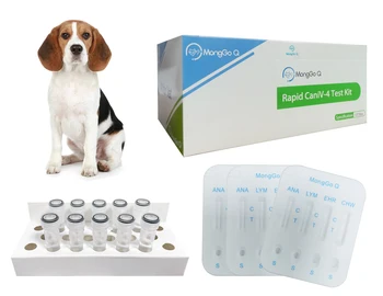 MongGo Q 10-упакованный набор для экспресс-тестирования, Обнаружения ANA, LYM, EHR, CHW, Анаплазмы, Эрлихии, Собачьего Сердечного червя, Болезни Лайма, CaniV-4