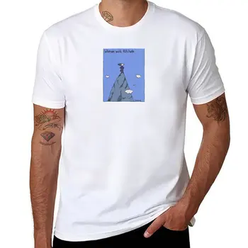 New Woman with Altitude - Полноцветная футболка для мальчиков, белые футболки с коротким рукавом, черные футболки, футболки на заказ, мужские футболки