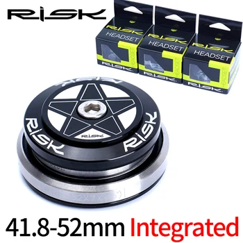 RISK 41,8-52 мм Встроенная полностью скрытая велосипедная гарнитура, водонепроницаемые подшипники для наушников 28.6/41.8-52/ 30 или 39,8 мм для прямой или конической вилки