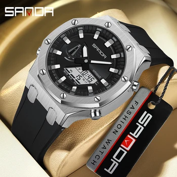 SANDA G Style Мужские цифровые часы Военные спортивные часы на открытом воздухе Водонепроницаемые электронные наручные часы Мужские часы Relogio Masculino