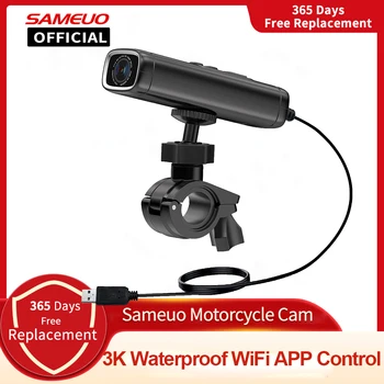 Sameuo Q1 Мотоциклетная Камера Dash Cam 1440P Видеомагнитофон Wifi Приложение Ночного Видения Contorl Auto Dvr Водонепроницаемый Видеорегистратор для Мотобайка