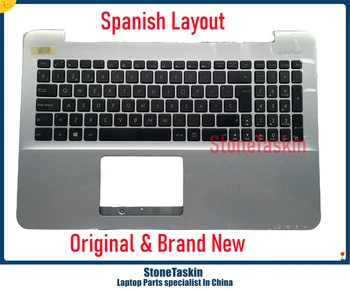 StoneTaskin Подлинный Испанский Для ASUS X555L X555LA X555LD X555LJ X555 Series Упор Для Рук C Крышкой Великобритания США SP Клавиатура Ноутбука KB Протестирована