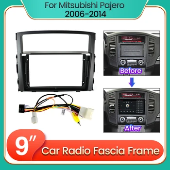 TomoStrong для Mitsubishi Pajero 4 V80 V90 2006-2014 Рамка приборной панели автомобильного радиоприемника Шнур питания CANBUS
