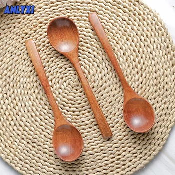 Wooden Spoon Bamboo Kitchen Cooking Utensil Tool Soup Teaspoon Catering for Kicthen Rice Soup кухонная утварь новинки