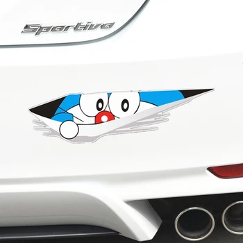 Автомобильные наклейки Doraemon Peep Мультфильм, Милые, Милые, Забавные, Креативные Украшения, наклейки, Царапины на крышке, Автонастройка Багажника, Стайлинг D20