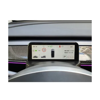Автомобильный Головной Дисплей Экран Рулевого Колеса Мощность Дисплей Скорости 4,6-Дюймовый IPS Мини-ЖК-Приборная Панель для Tesla Model Y /3