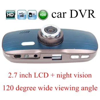 Автомобильный видеорегистратор ночного видения H200 HD-камера Цифровой Видеомагнитофон 2,7-дюймовая автоматическая видеокамера с широким углом обзора 120 градусов