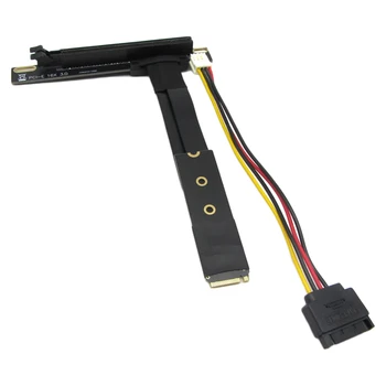 Адаптер SSD-накопителя M2 M Key для видеокарты PCIe NVME для PCI-E 3.0 с удлинительным кабелем 16X