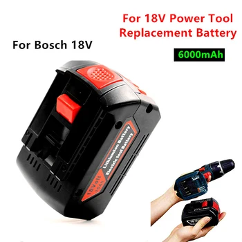 Аккумуляторная Батарея 18V с Зарядным устройством для Электроинструментов Bosch BAT609 BAT610 BAT618 BAT619G BAT Batteria Литиевая 6000 мАч 18650