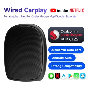 Беспроводной CarPlay Ai Box QCM6125 Android 13 Plus 4GLTE Netflix Youtube Iptv Android Auto Apple Car Play Streaming Box 8GRAM
