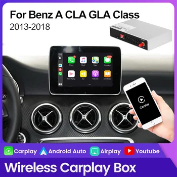 Беспроводной Carplay Для Mercedes-Benz A CLA GLA Class W176 W117 W118 X156 Android Auto Голосовая Поддержка SiRi Карта Netflix Spotify