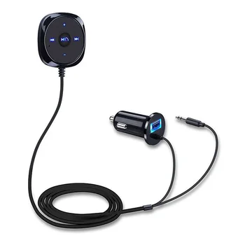 Беспроводной музыкальный приемник, совместимый с Bluetooth, 3,5 мм адаптер AUX, совместимый с Bluetooth, аудиоприемник для автомобильной стереосистемы с AUX IN