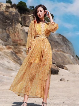 Богемное платье COCHONNET, платье для отдыха на море, одежда для путешествий