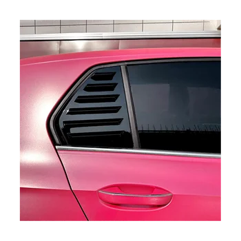Боковое заднее стекло автомобиля, шторка, боковая вентиляционная накладка, декоративная отделка для Фольксваген Гольф 8 MK8 2020-2022 (черный)