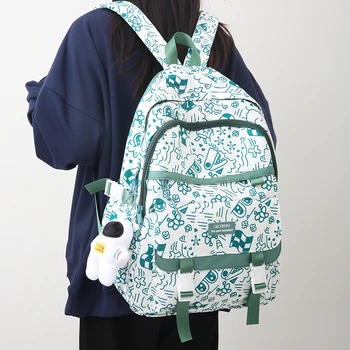 Большие женские милые холщовые рюкзаки для колледжа, рюкзак для путешествий для девочек, нейлоновая модная женская сумка для отдыха, женские школьные сумки для ноутбуков