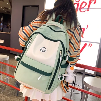 Большой женский милый рюкзак для колледжа, рюкзак для путешествий для девочек, нейлоновая модная женская сумка для отдыха, женский ноутбук, мужские школьные сумки