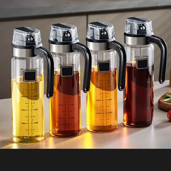 Бутылка для пищевого масла GIANXI 650 МЛ, Прозрачная приправа, Кухонная утварь, бутылки для меда с ручкой, Кухонные инструменты