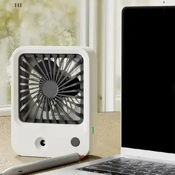 Вентилятор для увлажнения воздуха Встроенный литиевый аккумулятор большой емкости Пластиковый корпус Электрический вентилятор Электрический портативный вентилятор настольный вентилятор Мини-вентилятор