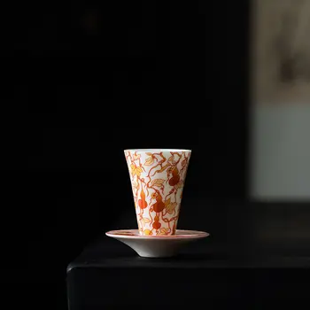 Винтажная керамическая чашка для дегустации чая master cup single cup чайная чашка цвета белой фарфоровой глазури чайный набор Кунг-фу с держателем